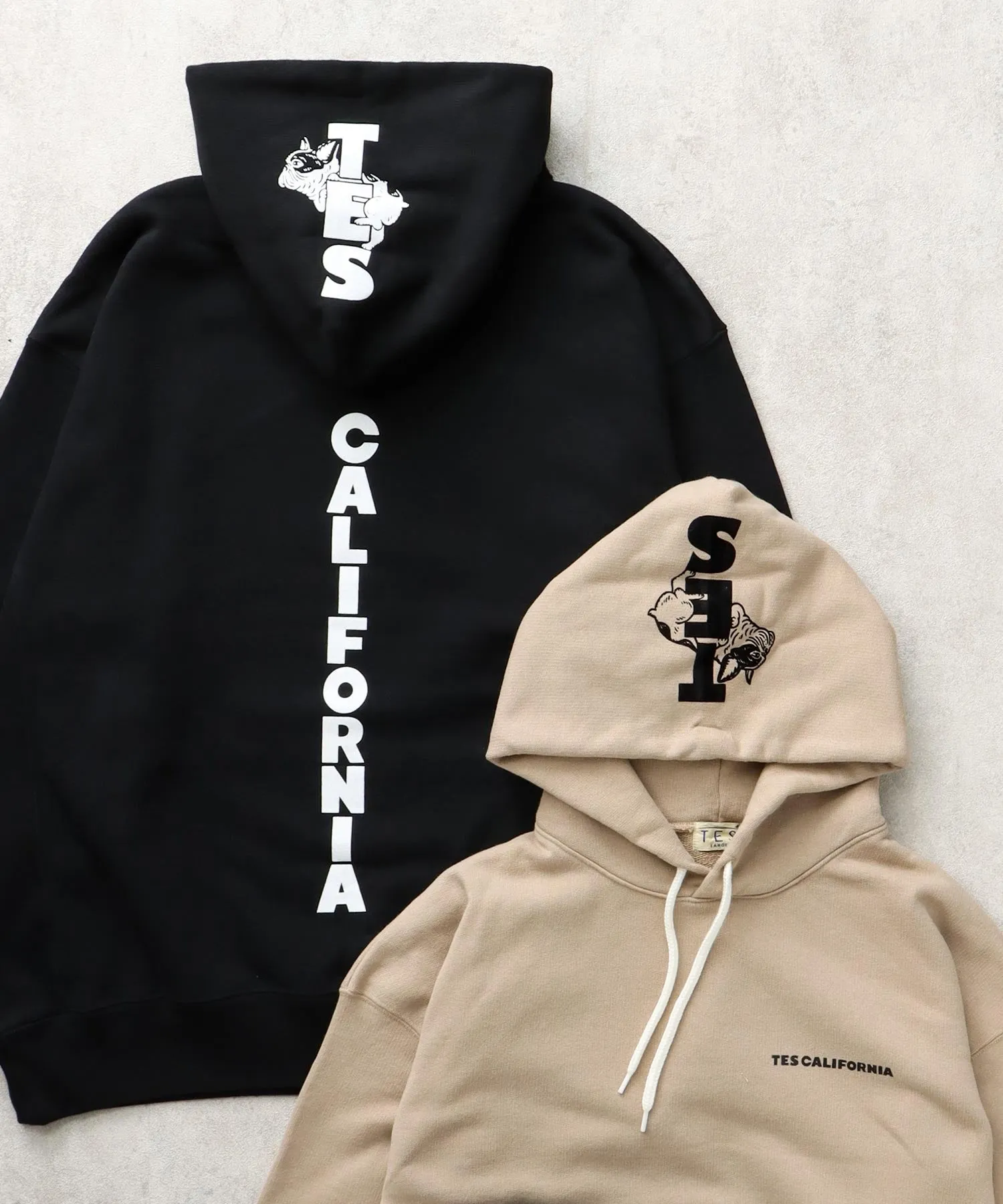 TES CAL FLOCK LOGO SWEAT PARKA / スウェットパーカー