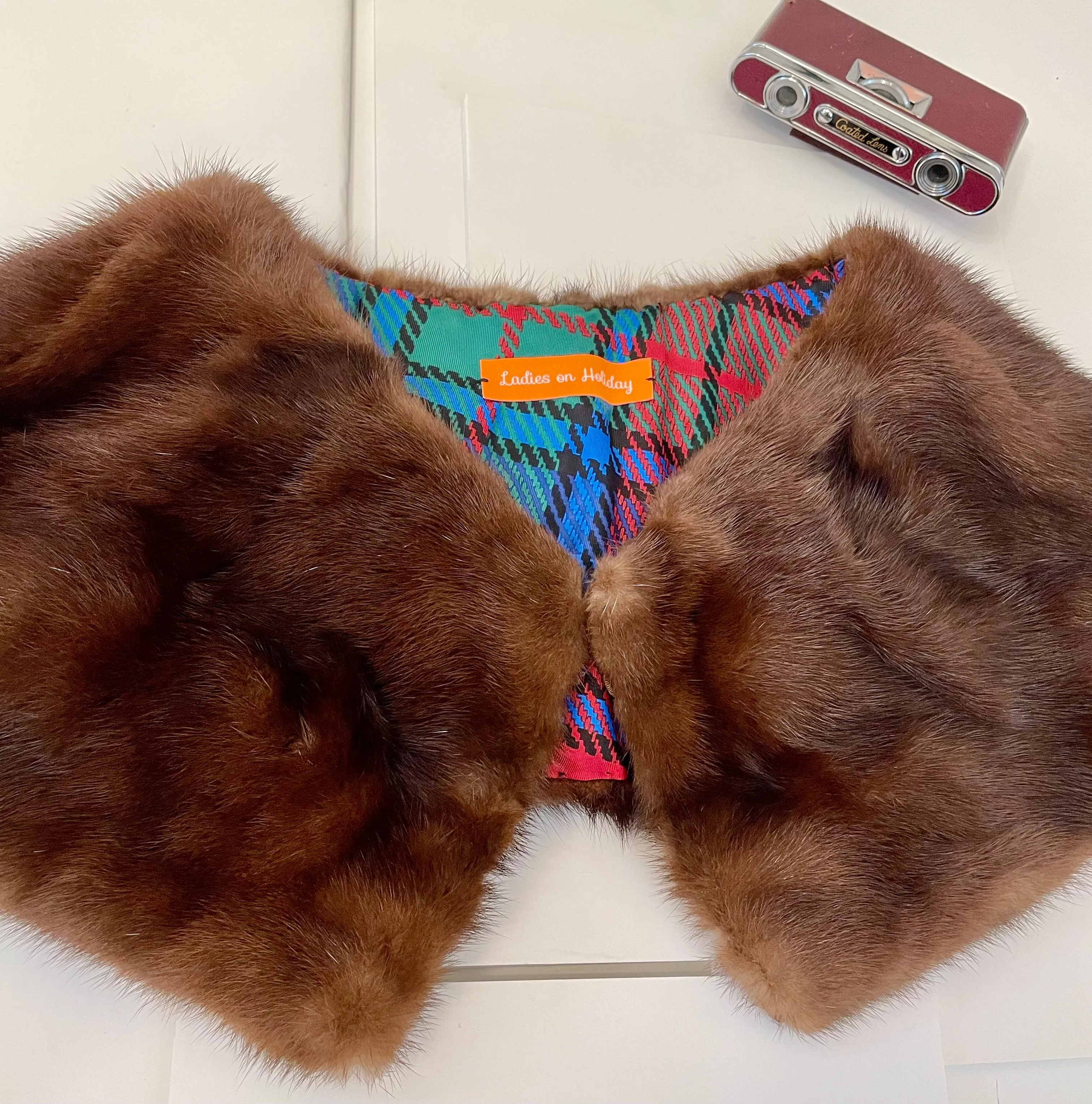 The most lovely mink shawl lined with Gucci... so extraordinary