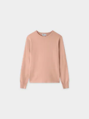Thin Knit Crew Sweater-Peach