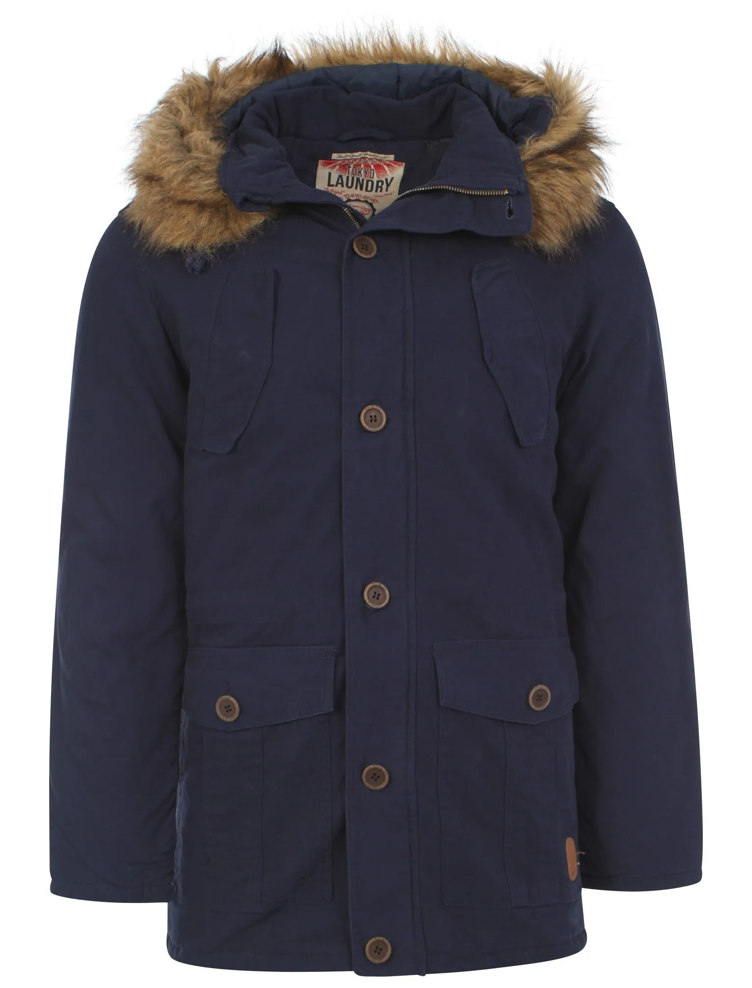 Tokyo Laundry Aksel navy parka jacket