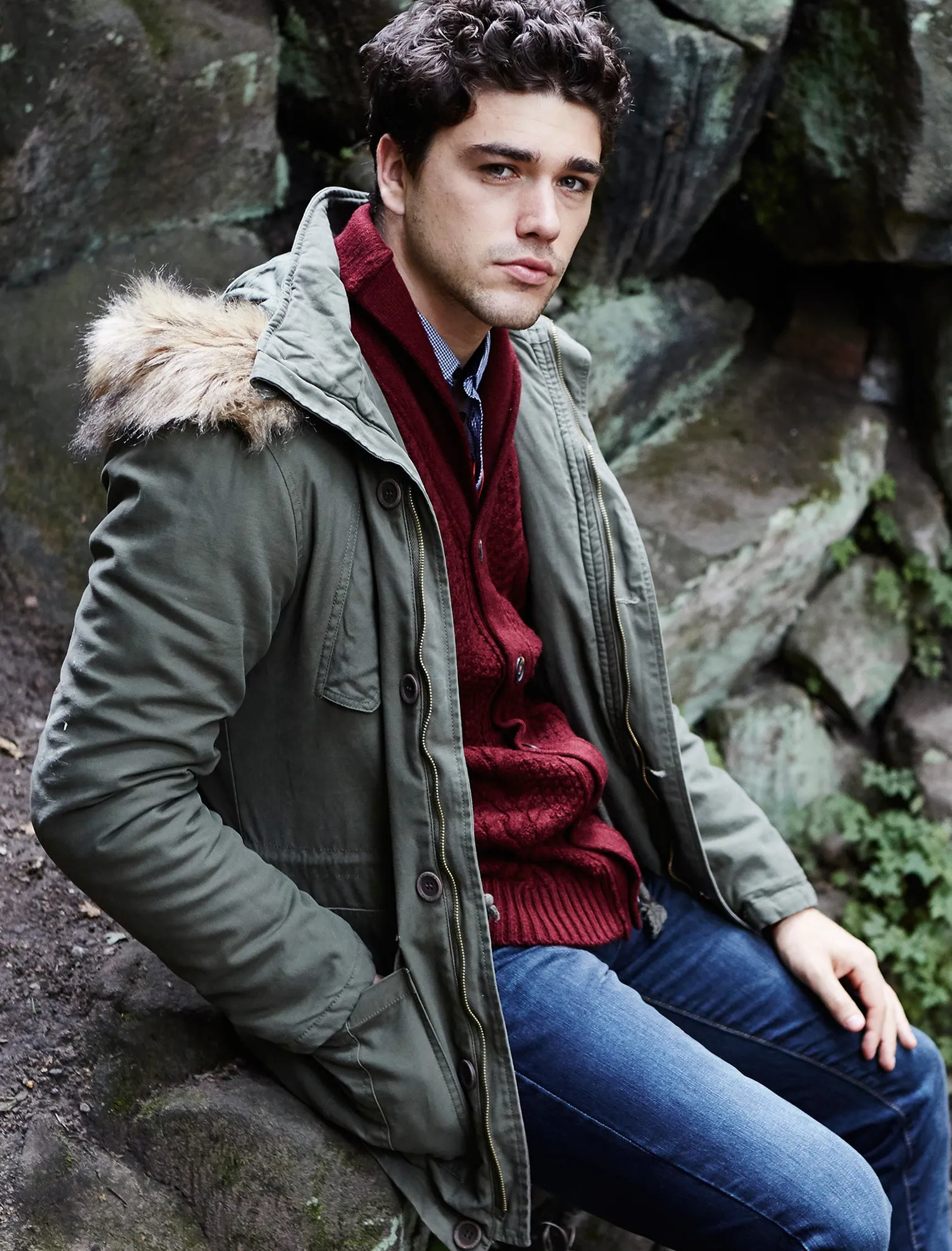 Tokyo Laundry Aksel navy parka jacket