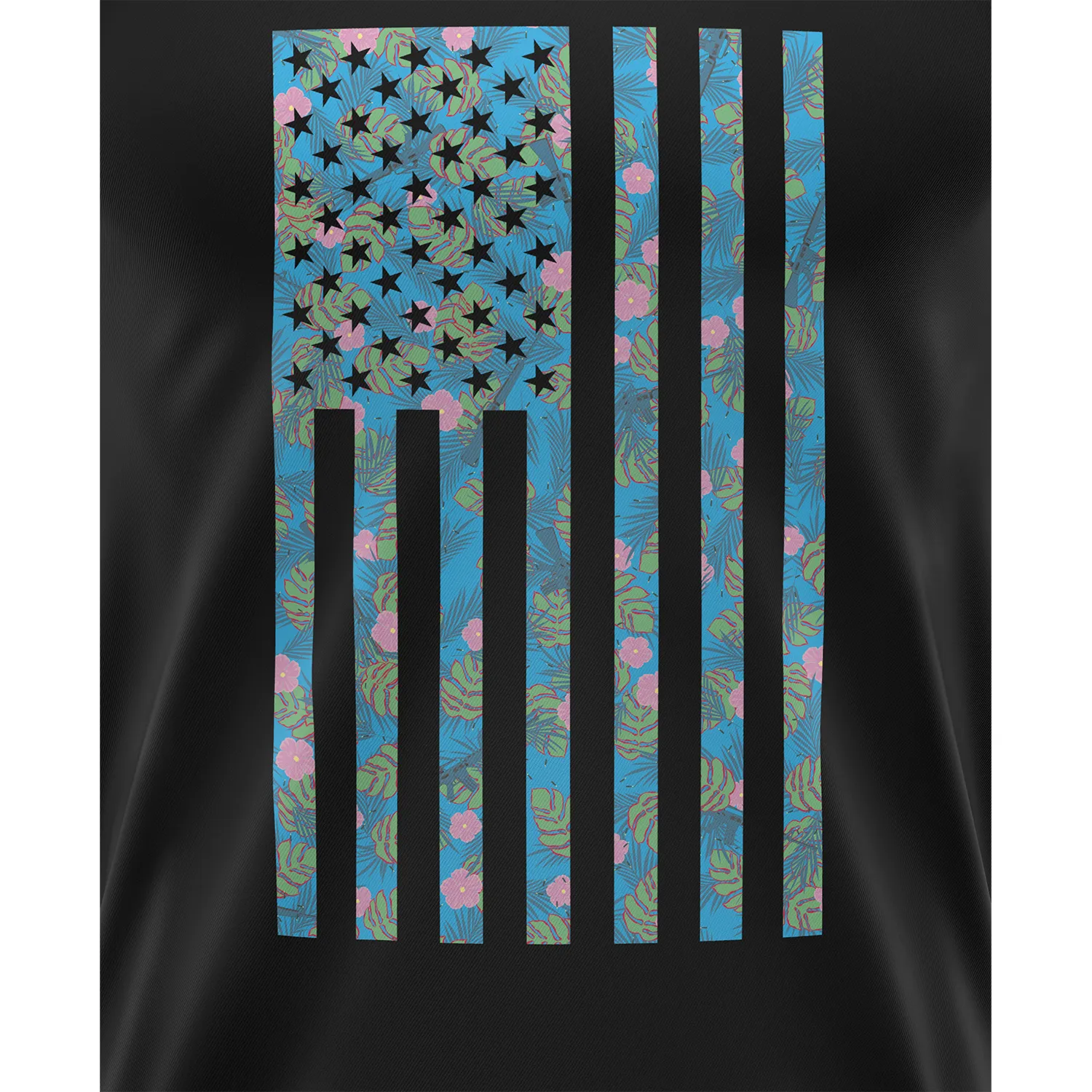 Tropical American Flag Men's Tank Top