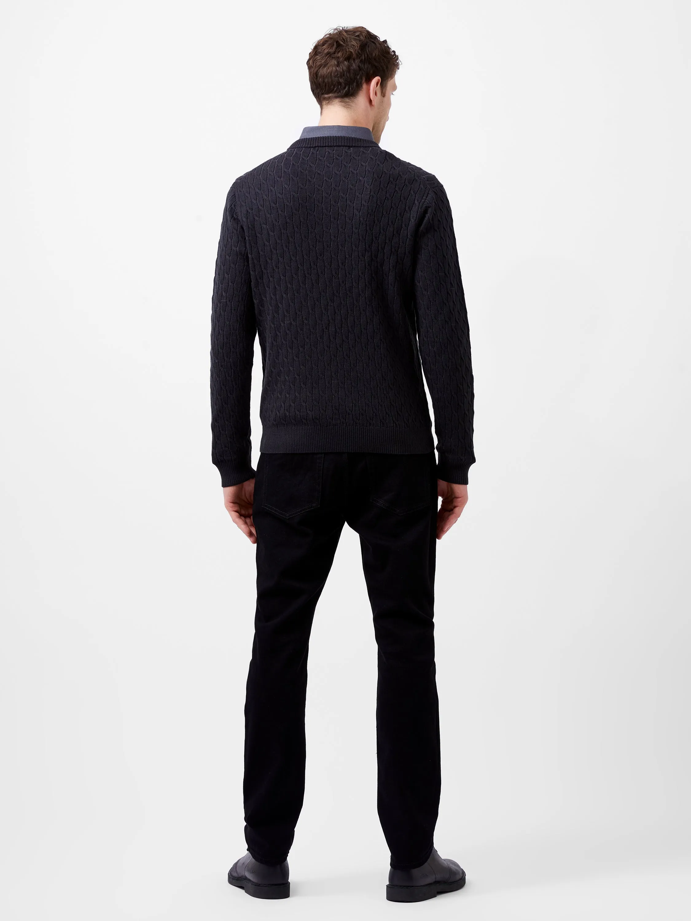 Two Tone Cable Knit Jumper