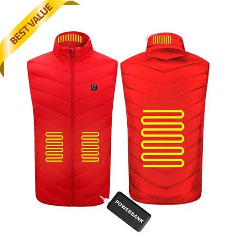USB Powered Heated Vest - 4 Heat Zones