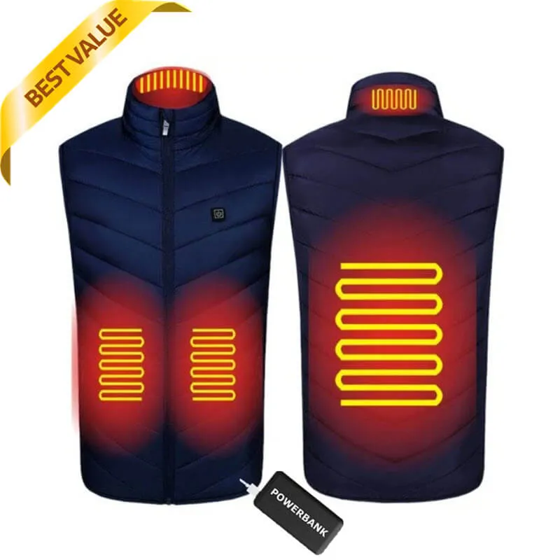 USB Powered Heated Vest - 4 Heat Zones
