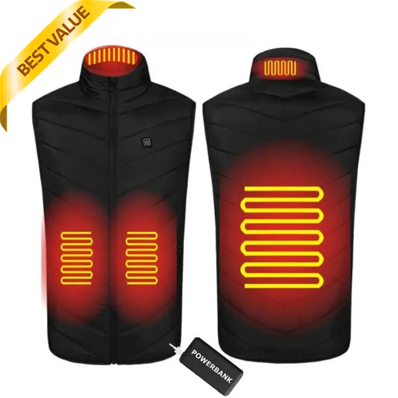 USB Powered Heated Vest - 4 Heat Zones