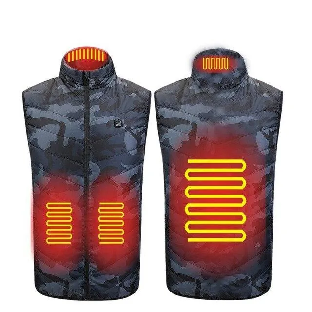 USB Powered Heated Vest - 4 Heat Zones
