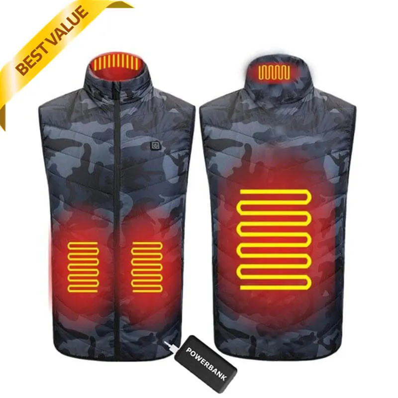 USB Powered Heated Vest - 4 Heat Zones