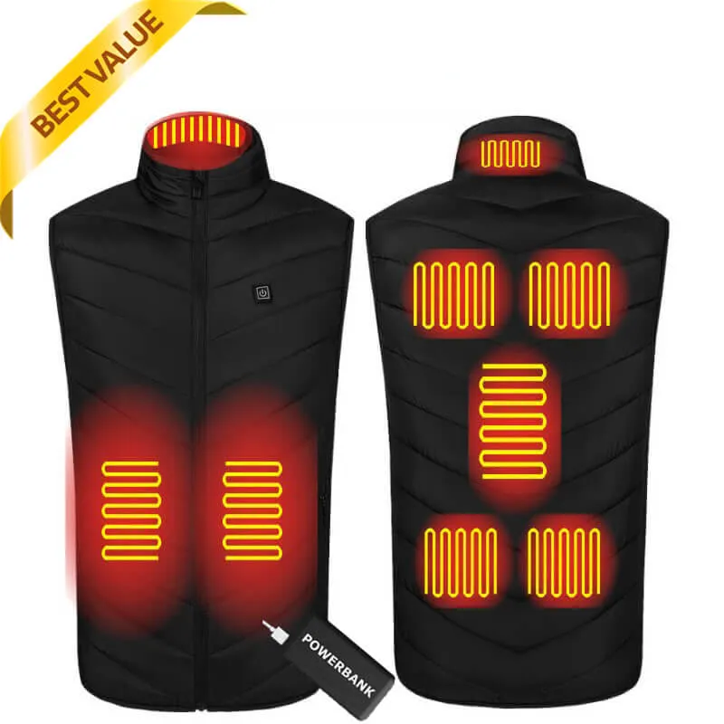 USB Powered Heated Vest - 8 Heat Zones