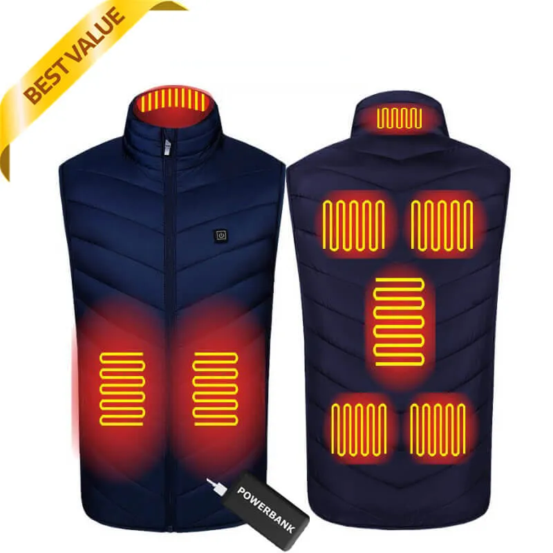 USB Powered Heated Vest - 8 Heat Zones