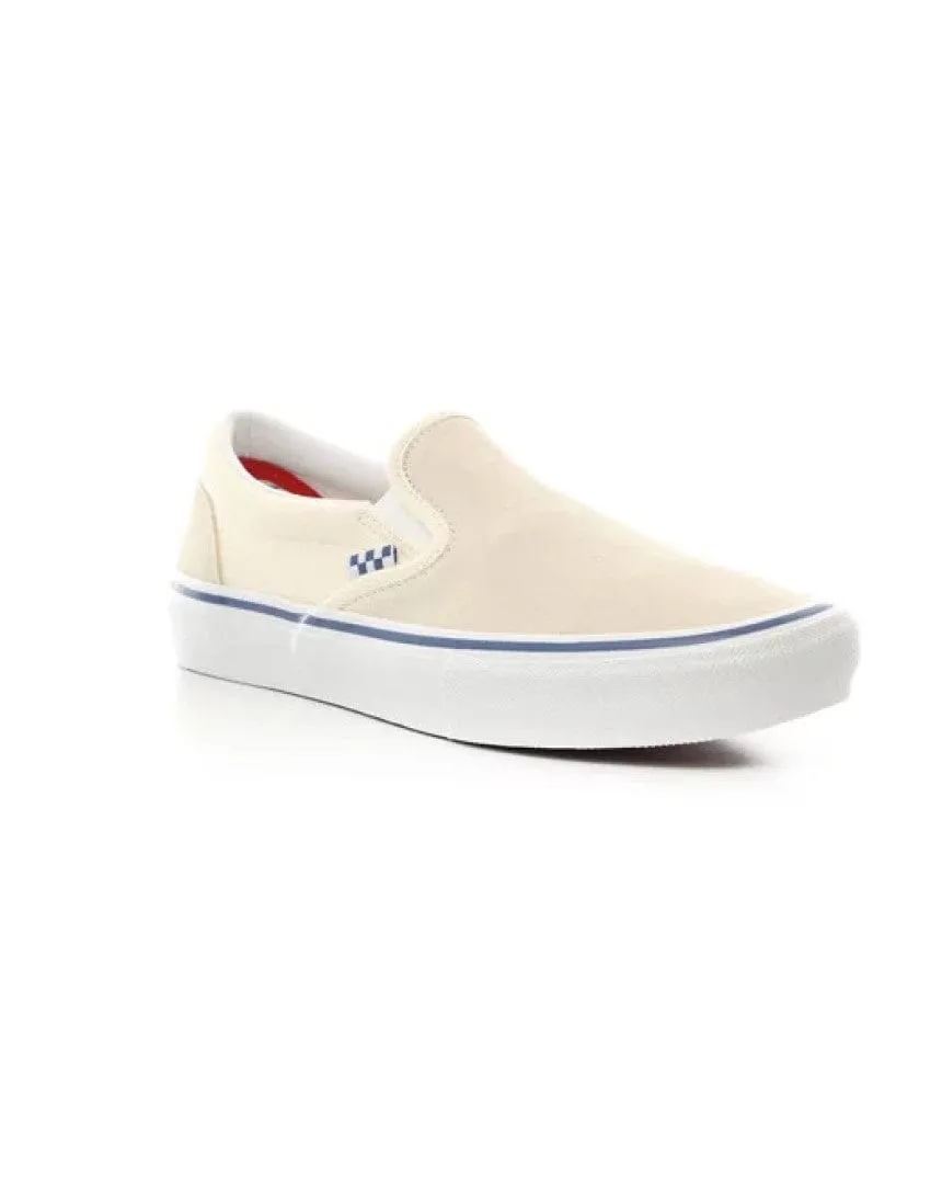 Vans Skate Slip On - (Raw Canvas) Classic White