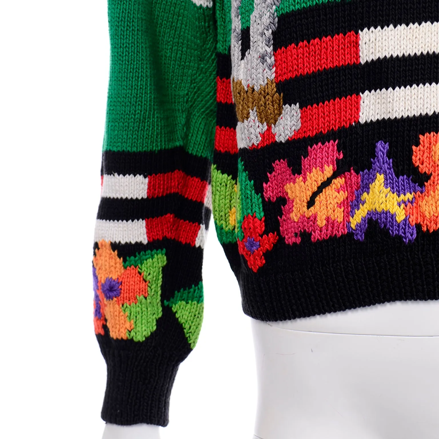 Vintage Berek Cotton Jockey Equestrian Horse Novelty Sweater