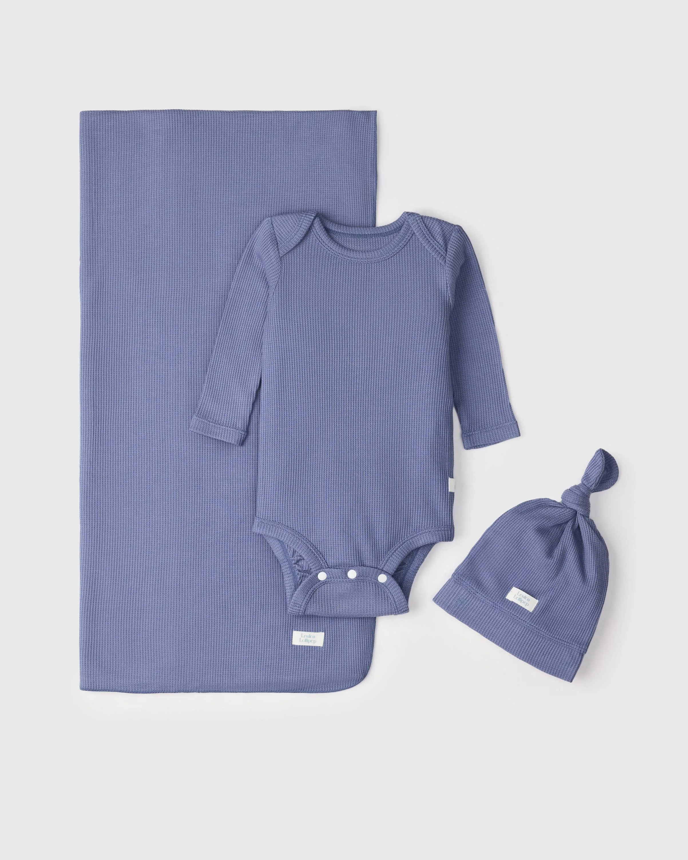 Waffle Long Sleeve Newborn Gift Set