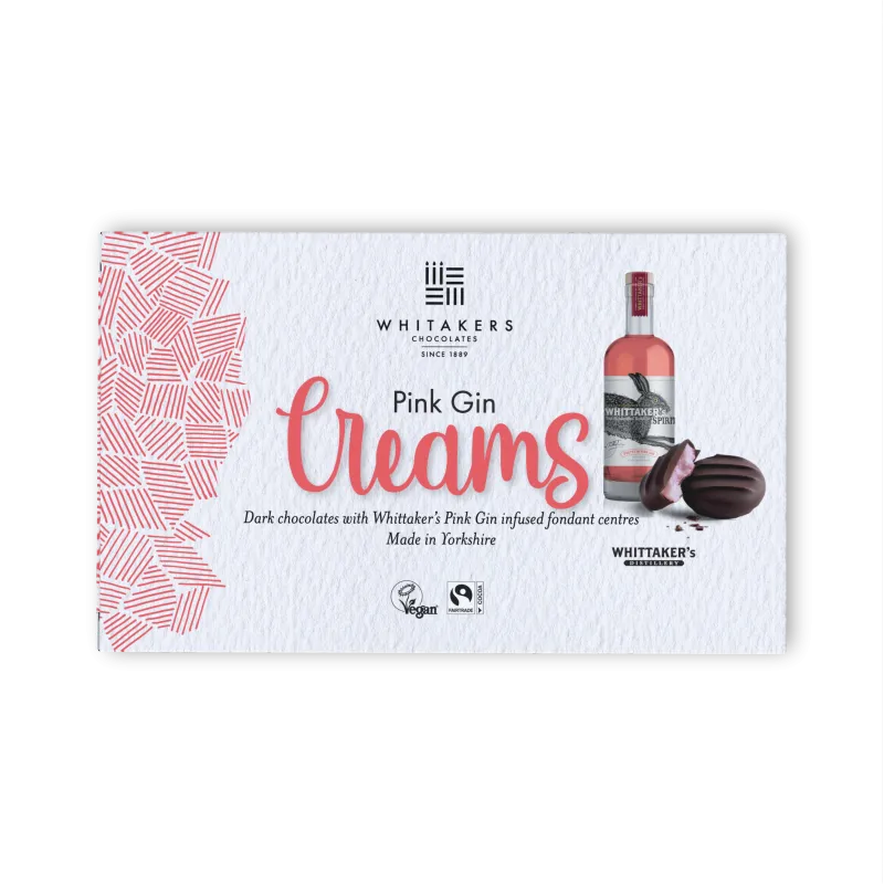 Whitakers Pink Gin Creams 150g - 14 Count
