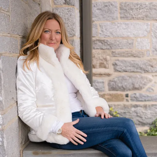 White Faux Fur Reversible Bomber Jacket