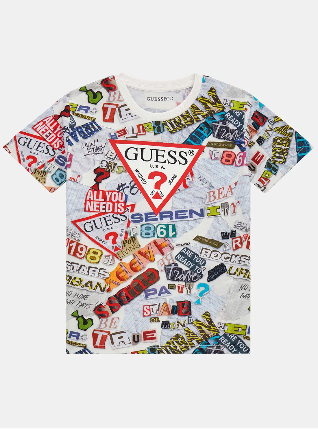 White Multi Short Sleeve T-Shirt (7-16)