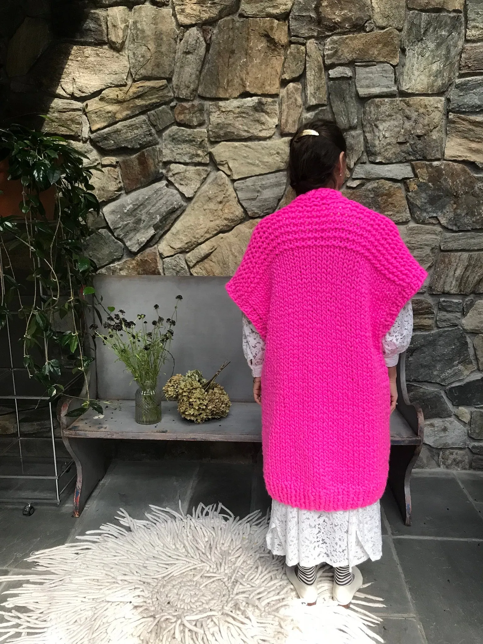 Winter Vest - Merino - IN STOCK AND READY TO SHIP IN HOT PINK
