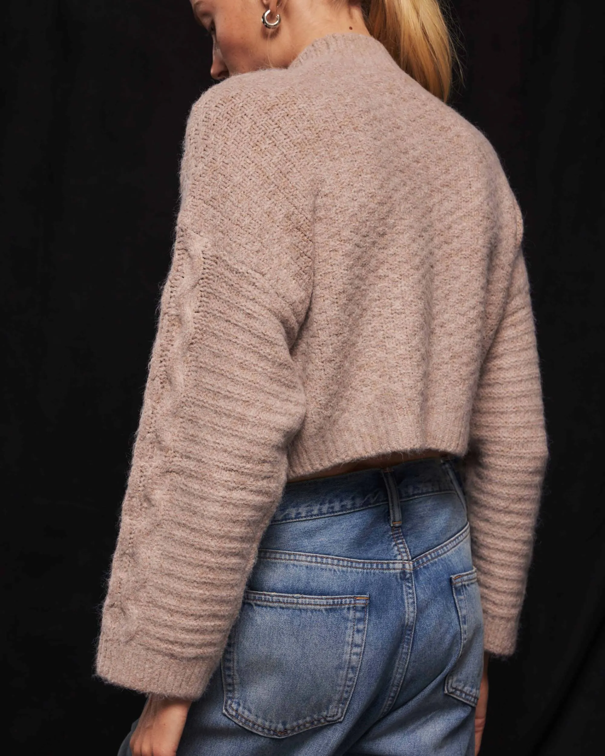 Women's Cropped Turtleneck Sweater
