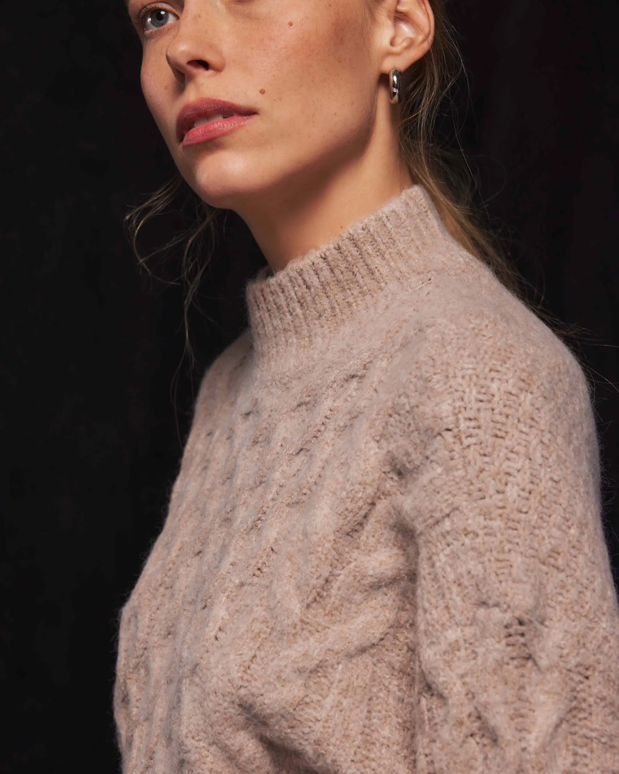 Women's Cropped Turtleneck Sweater