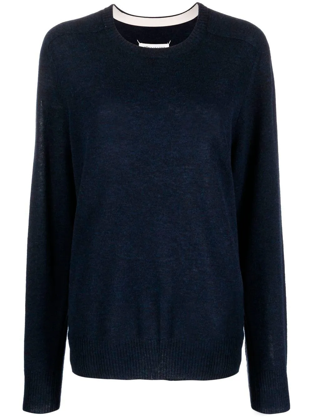 Wool-blend crew-neck jumper