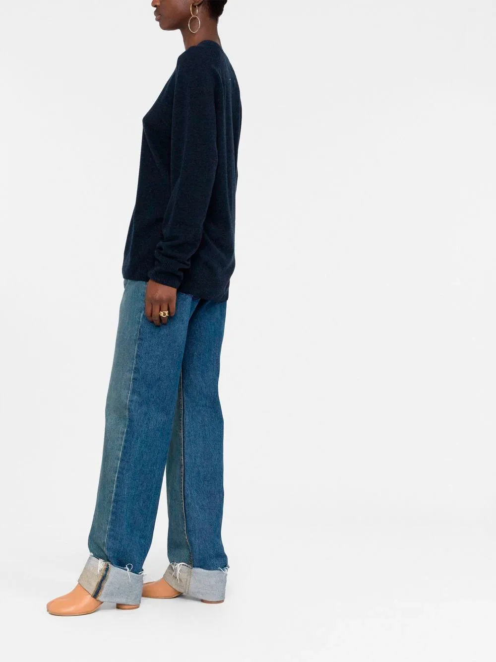 Wool-blend crew-neck jumper