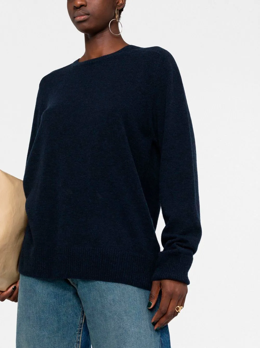 Wool-blend crew-neck jumper