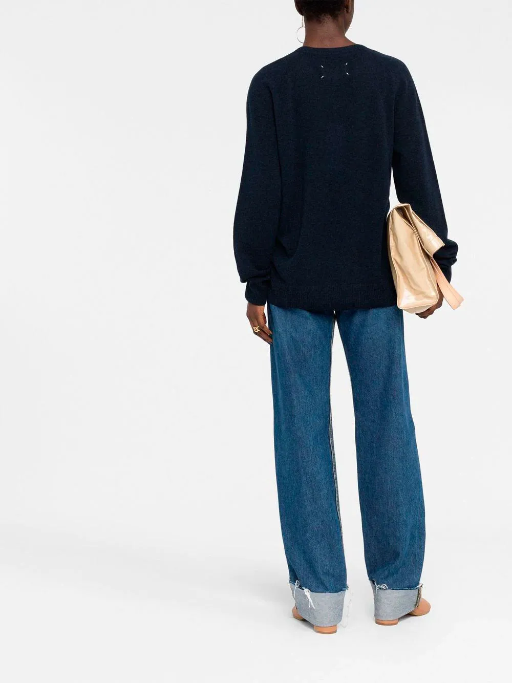 Wool-blend crew-neck jumper